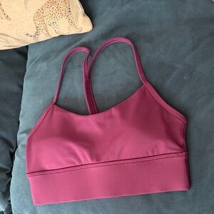 NWOT - Flow- Y Nulu — never worn Lululemon Athletica grape/maroon Sports bra Bra